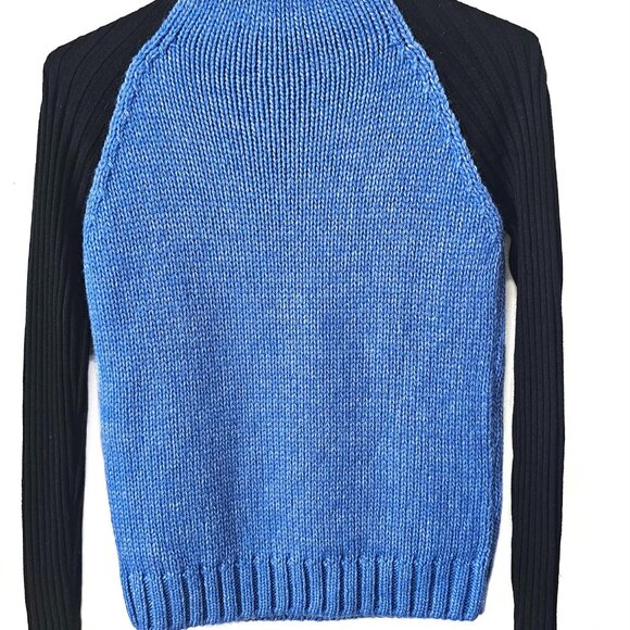 Maje Women's Blue Snowflake Nordic Fair Isle Wool Blend Sweater Size 2 - Picture 6 of 6